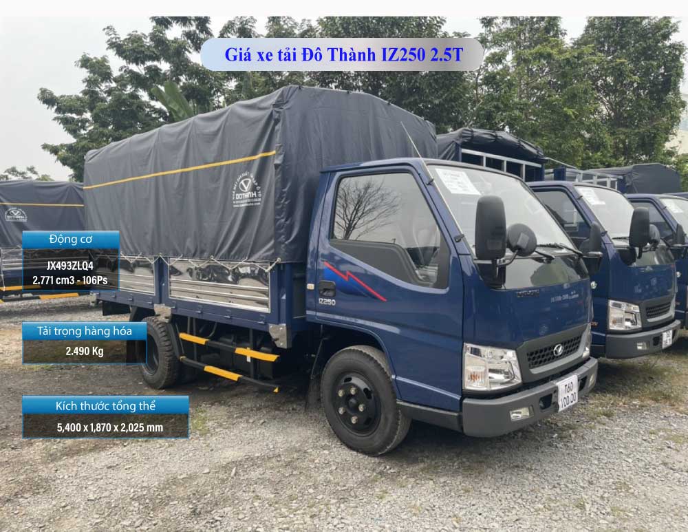 IZ250 Đô Thành 2.5T: thông số, giá xe tải và khuyến mãi (06/2024)